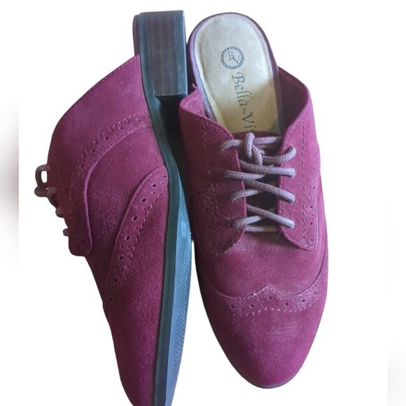 NWT Bella Vita Women's Billie Ii Step in Mules- Maroon - Picture 2 of 4